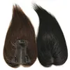 8x11cm Lace Women Topper 10inch Straight Human Hair Topper Piece with 3 Clips Natural Color Brown Color 4