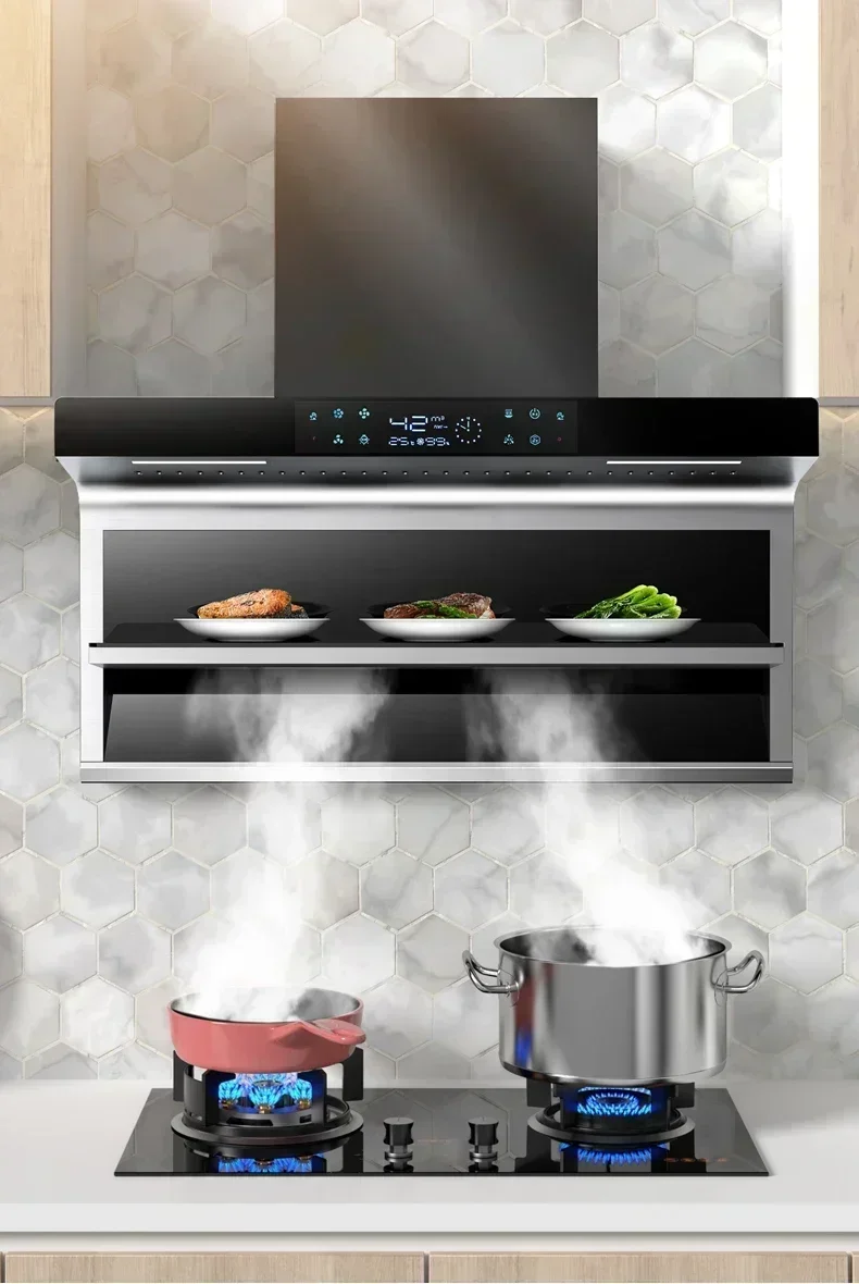 Home kitchen Large suction top side double suction range hood 7-shaped large air volume Range Hoods 2