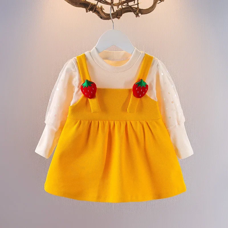 Baby Girls Clothes Cotton Long Sleeve Dress for Girls Baby Clothing 1 Year Birthday Dresses 0-3years Newborn Dress 1
