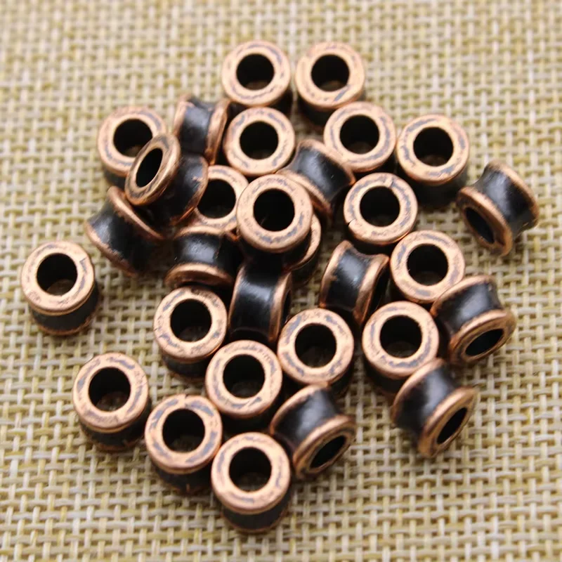 50 Pièces Or Antique Argent Tibétain 7 X 4 Mm Alliage Métallique Perles D' Espacement En Vrac Capuchons De Perles Pour La Fabrication De Bijoux Artisanat Bricolage Résultats Gros Lot - France