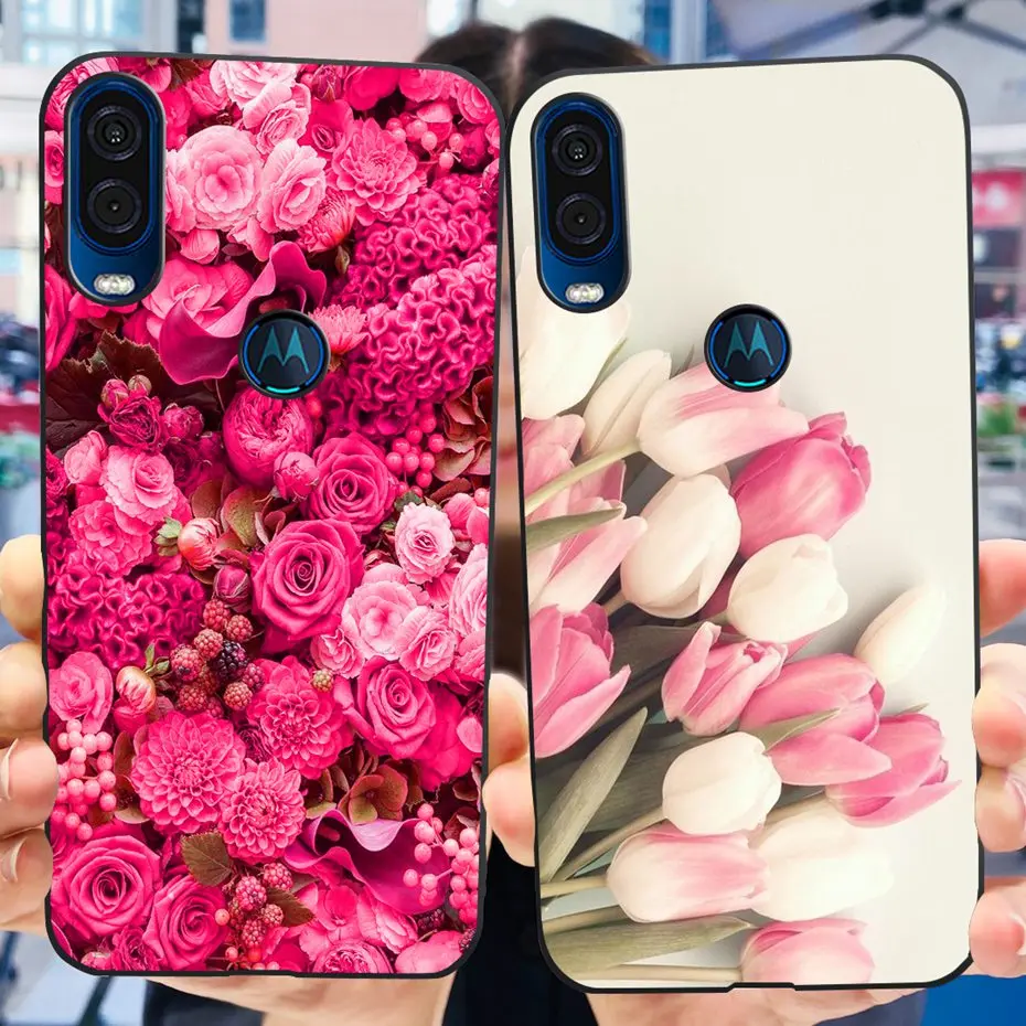 Cute Flower Cat Painted Soft Silicone Phone Case Cover