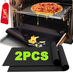 2/1PC Non-stick BBQ Grill Mat Baking Mat Barbecue Tool Cooking Grilling Sheet Heat Resistance Easily Cleaned Kitchen BBQ Tools