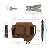 Men Genuine Leather Tool Pocket Keychain Flashlight Pen Knife Storage Wear Resistant Durable Retro Outdoor Sports Folding Pocket 6
