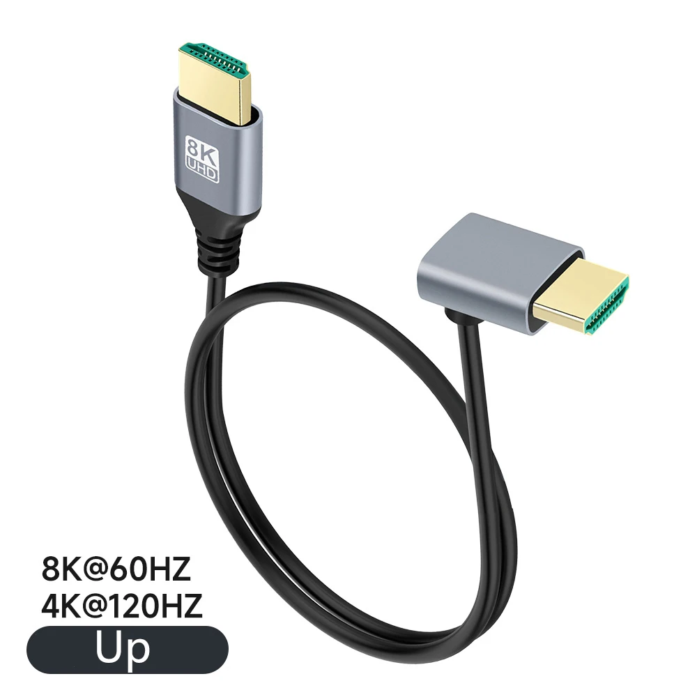 Ultra High-Speed 8K HDMI Cable with 90-Degree Connector