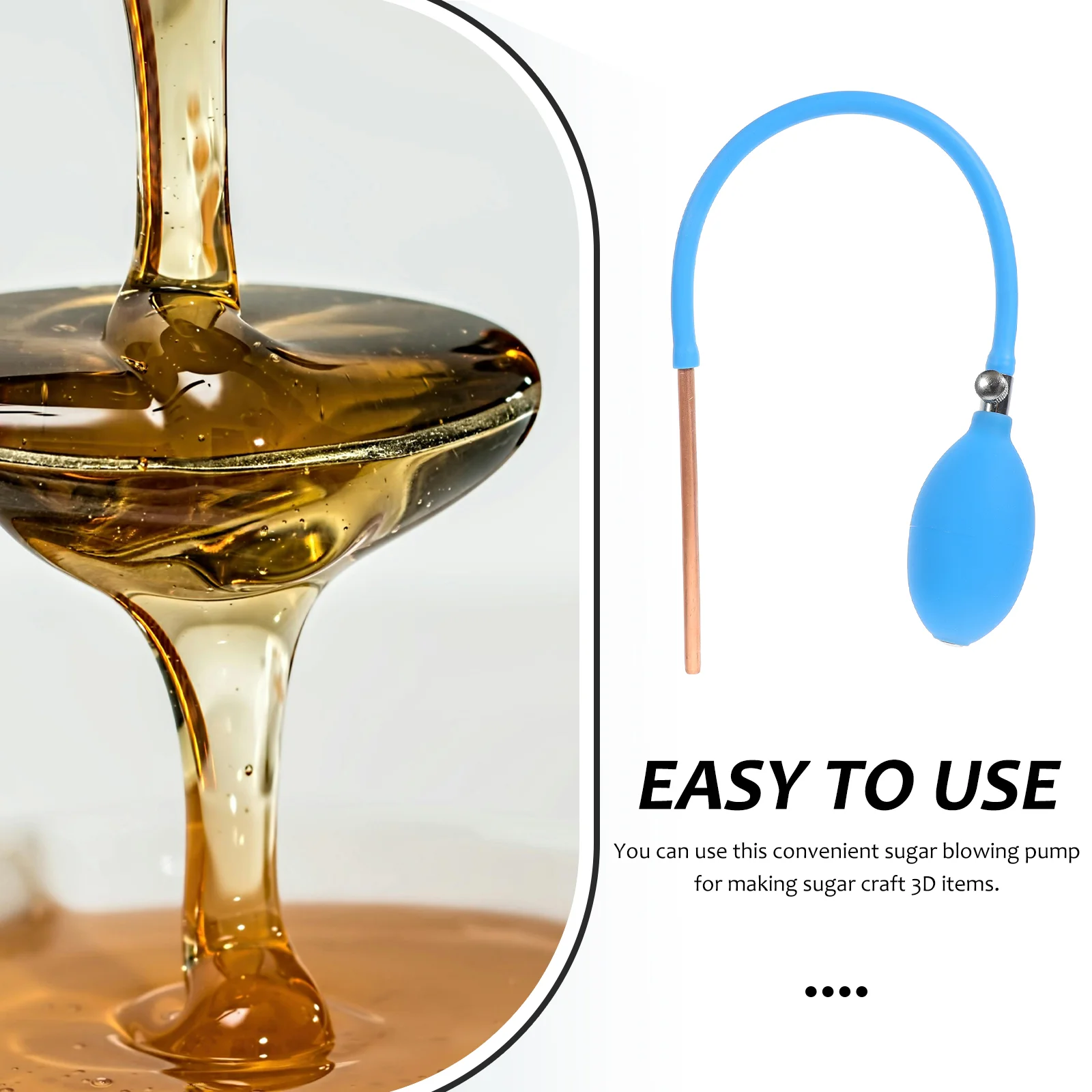 Sugar Blowing Man Mold Bakery Equipment Manual Pump Frosting Biscuit Cookie Decorating Tools Copper Emulsion Isomalt Blower - Image 3