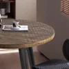 Round Dining Table, Small Dining Table for 2, 31.5" Round Table, Mid-Century Modern Kitchen Table with 1.4" Thickness Wood Grain 4