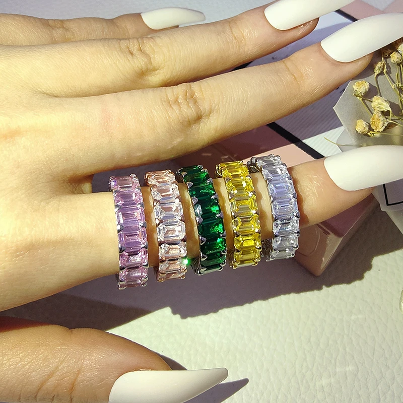 Wedding Rings Fashion Eternity Band For Women Party Gift Jewelry