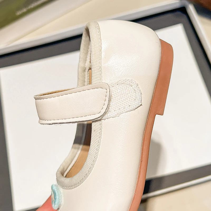 Leather Girls Princess Shoes for Wedding Party