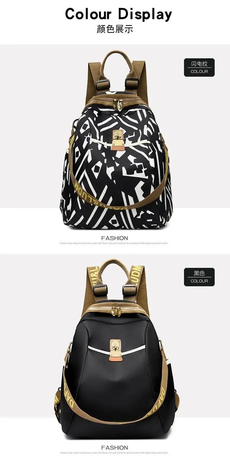 Einzelne Schulter Umhängetasche frauen Tasche Wasserdichte Oxford Rucksack Neueste Persönlichkeit Ethnischen Stil Doppel Schulter frauen Tasche – Detail 25