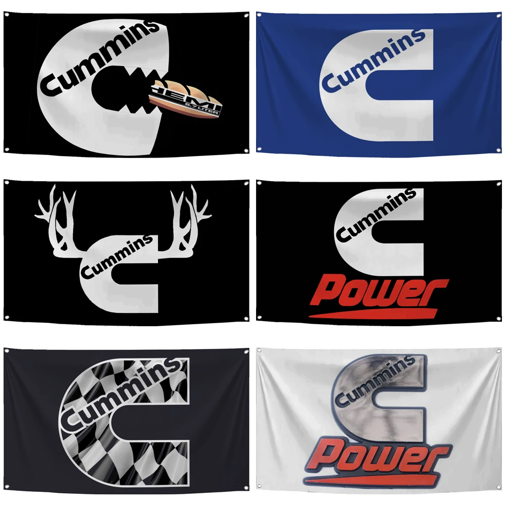 

2 × 3 фута, 3 × 5 футов, CUMMINS, флаг, полиэстер, цифровая печать, автомобиль, гоночная деталь