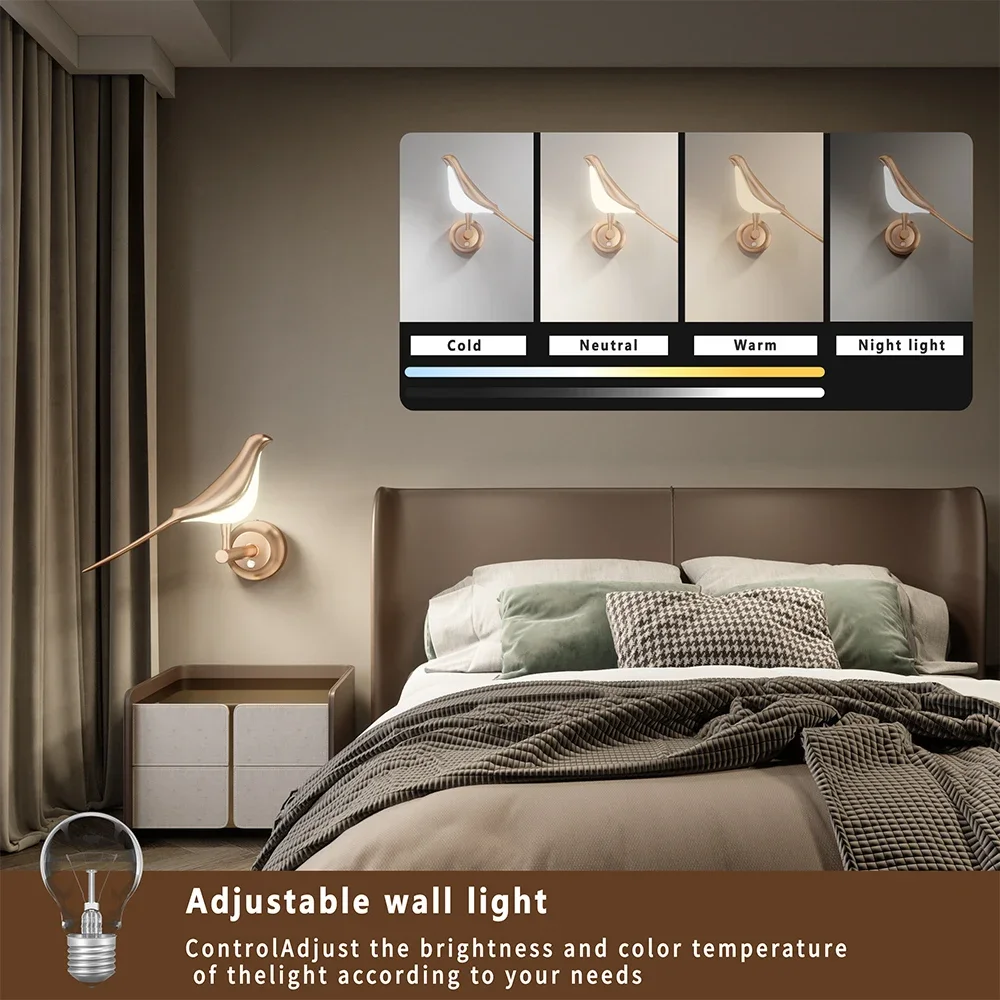 Led Wall Lamps Bird Night Light 4