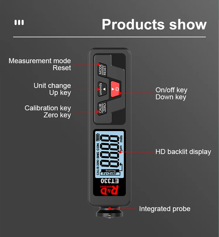 de espessura da pintura do carro galvaniza