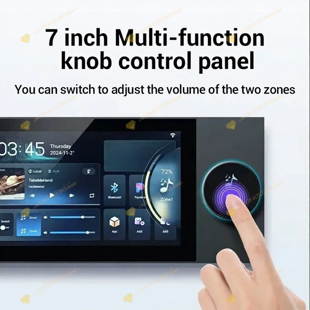 2 -zones Music Amplifier With 7-InchWall Power Connectable Ceiling Speakers Supp