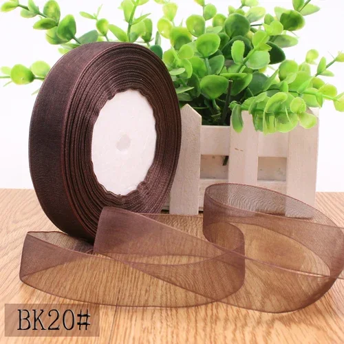 Organza Chiffon Ribbon for Decoration and Crafting - 50 Yards