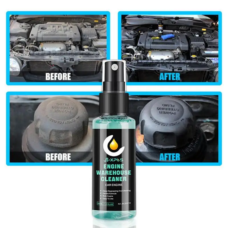 Car Engine Compartment Cleaner Auto Engine Compartment Cleaner Remove Heavy Oil Dust Shine Protector And Detailer Car Care