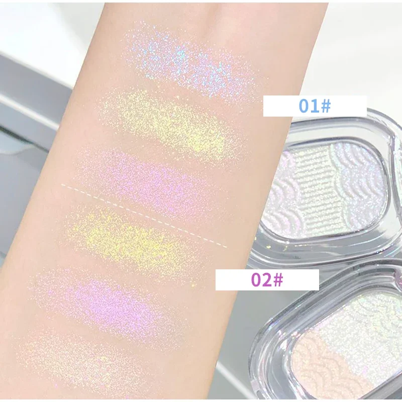 Glitter Eyeshadow Highlighter Mashed Potato High Gloss Shiny Crystal Brightening Bronzer Highlight Makeup Waterproof Chameleon 6