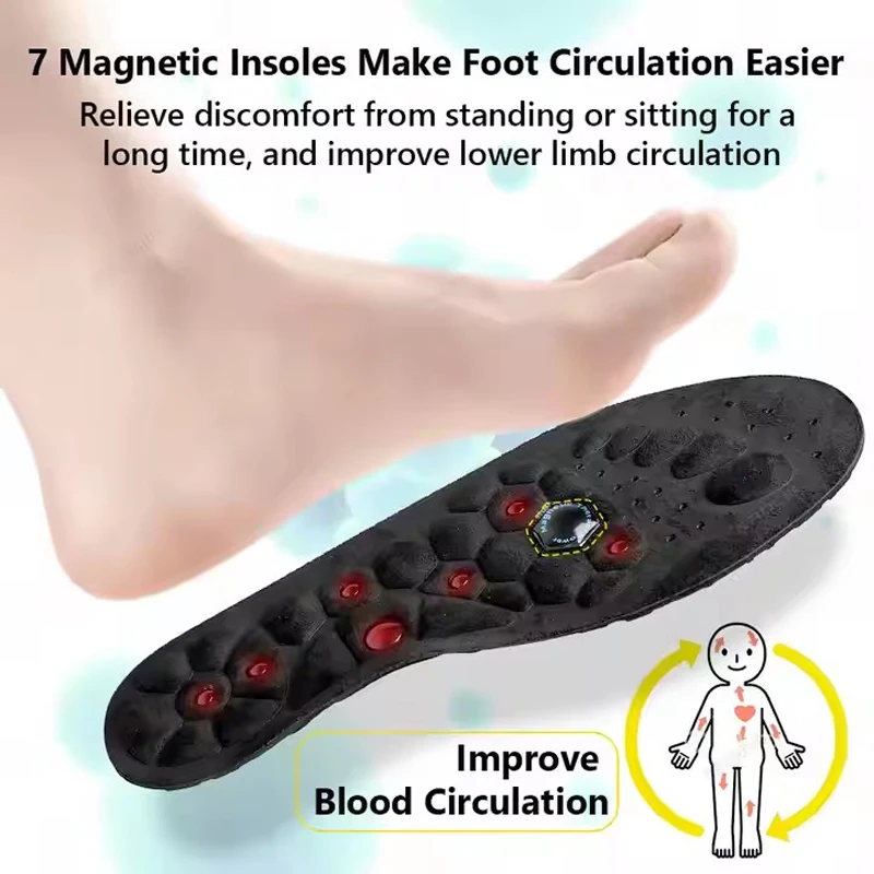 Orthopedic Acupressure Massage Insoles Shock Absorbing Boot Inserts Mens Sports Shock Absorption Insoles Arch Support Shoe Pads