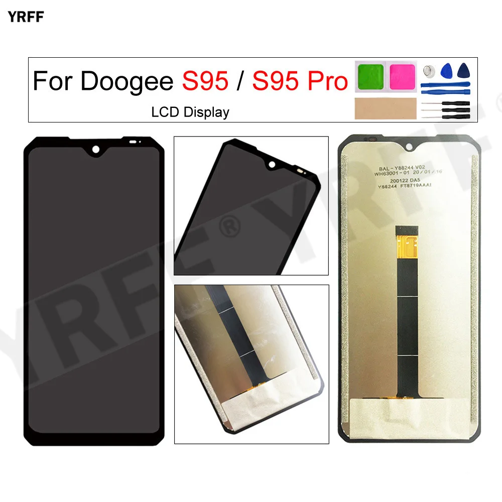 

ЖК-дисплей и дигитайзер сенсорного экрана в сборе для Doogee S95 Pro, оригинальная замена экрана телефона, бесплатная доставка