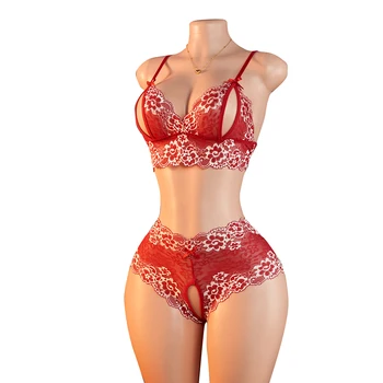 Lace Contrast Color Lingerie Bra And Panties Sets Underwear Set Women Suits