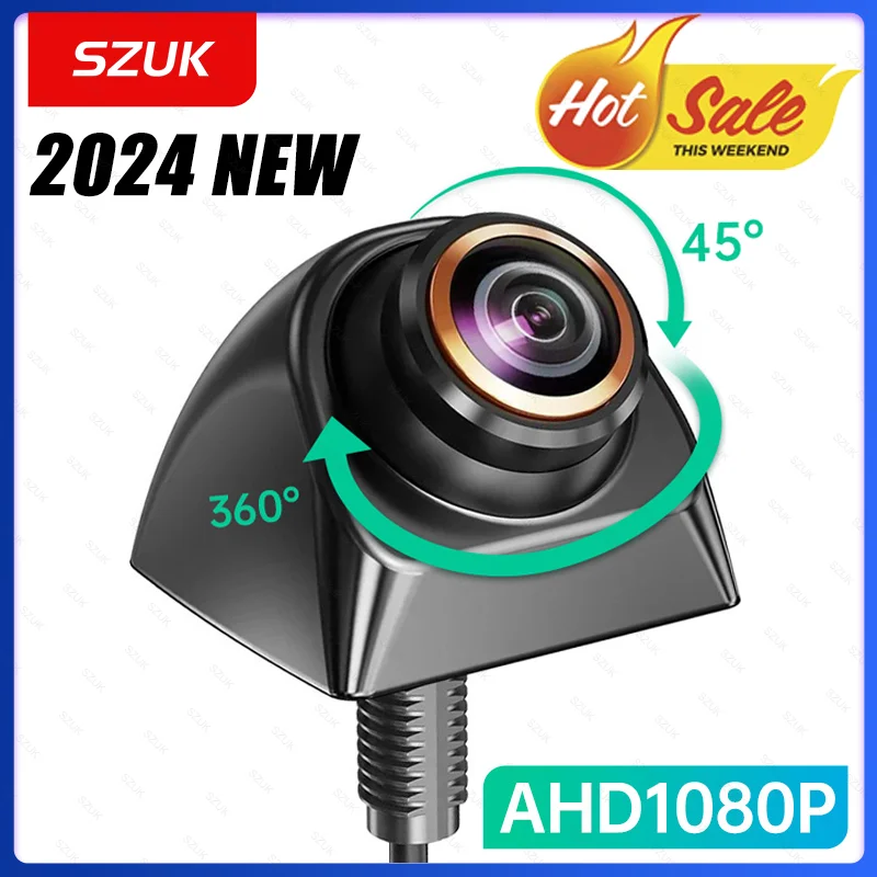 Caméra de recul de voiture AHD CVBS 1080P caméra d'image de recul Full HD 170 ° Vision nocturne grand Angle Fisheye Len caméra de recul de voiture 1