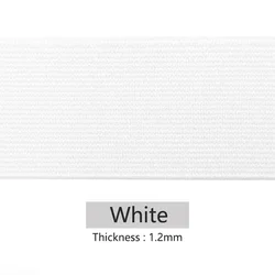 Colorful Elastic Bands for Sewing and DIY Accessories (White)