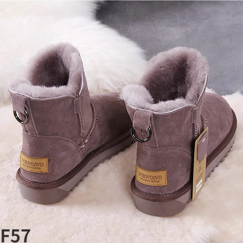 

2023 New Women's Shoes Winter Snow Boots Women Plush Thick Warm Short Boot Waterproof Non-slip Flat Casual Cotton Shoes