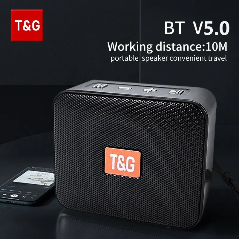 Bluetooth Speaker Bluetooth Speaker TG166 Portable Mini Wireless Soundbar Subwoofer Outdoor Indoor Loudspeaker Support TF Card FM Radio Waterproof