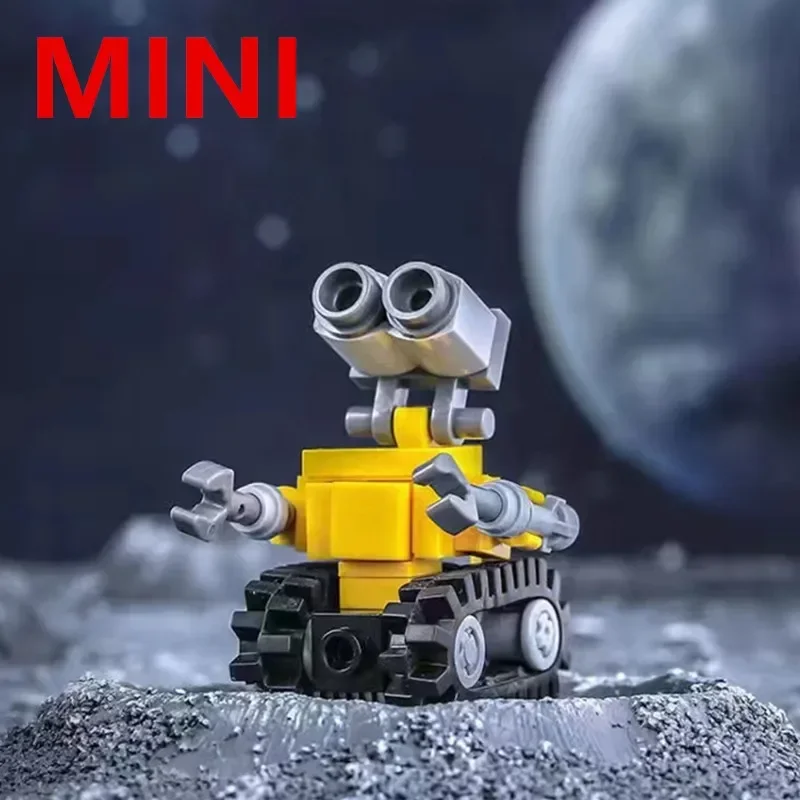 Disney Mini Walle Movie WAL L.E Eva Construction Robot Building Blocks Classic Doll Sets Toys for Children Gift images - 6