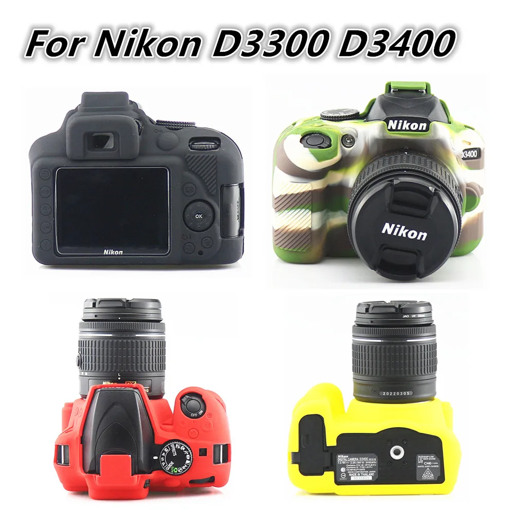 Nikon D3300 Estuche Camara Nikon D3400 Funda Ligera De Silicona