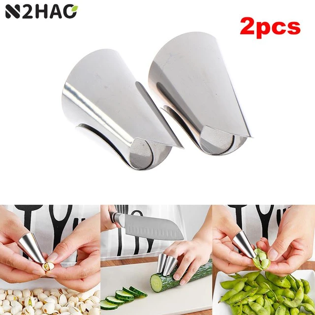 Finger Guards For Cutting, 2pcs Kitchen Tool Stainless Steel Finger Guard  Finger Protector