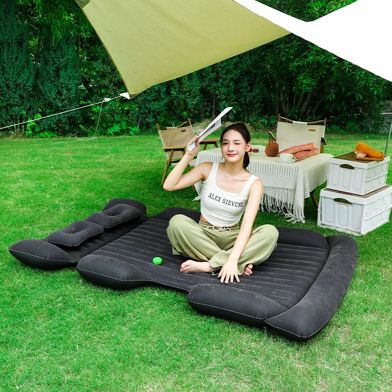 SUV Trunk Car Travel Bed 20cm Thick Densely Flocked Rear Seat Air Mattress  Foldable 188cm Long Self-driving Tour Sleeping Beds