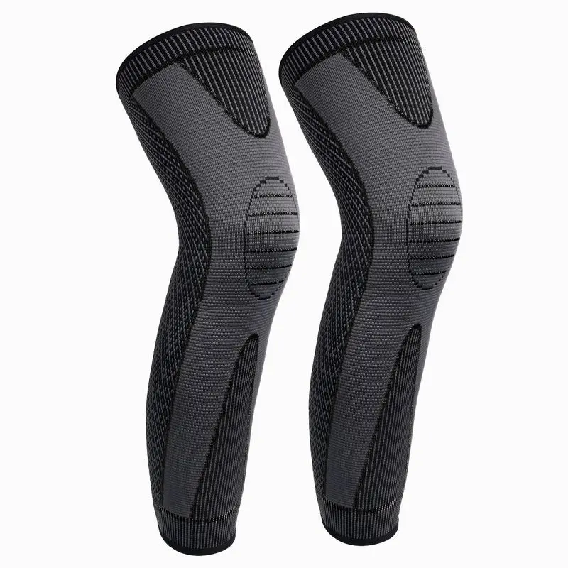 1pc Knitted Nylon Sports Knee Support Compression Long Full Leg Sleeve Arthritis Relief Running Warm Knee Protector