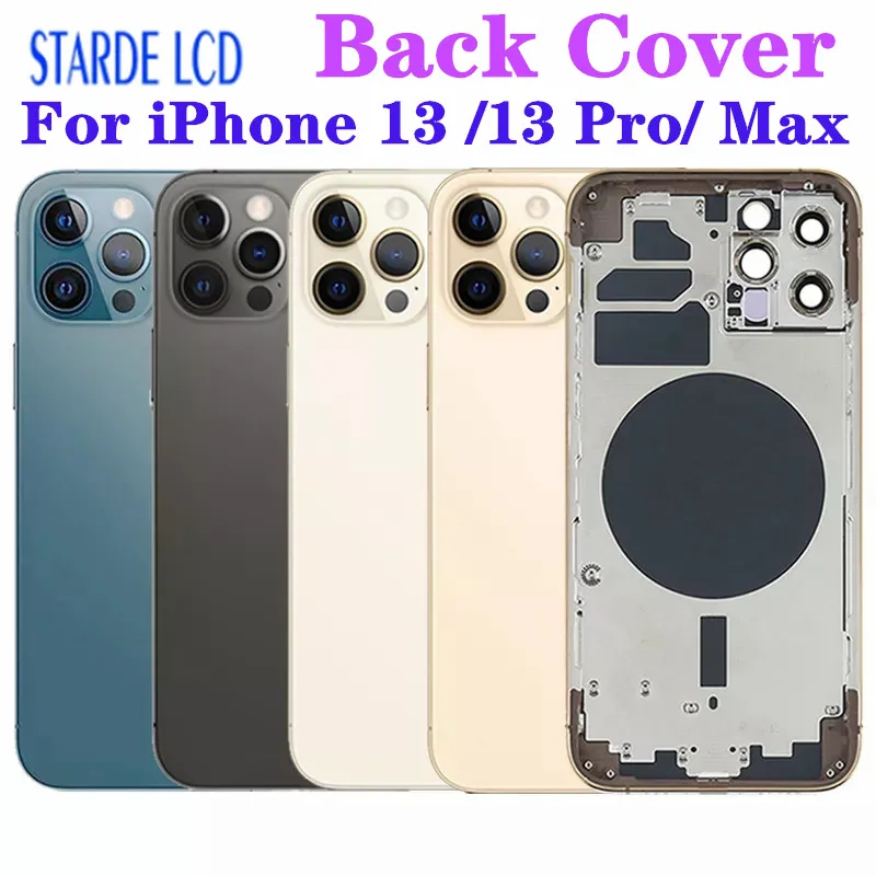 Big Hole Back Glass For Iphone 13 Pro Max 13 Pro 13 Mini 13 Battery Cover  Rear Door Housing Case Replacement Parts - Mobile Phone Housings & Frames -  AliExpress