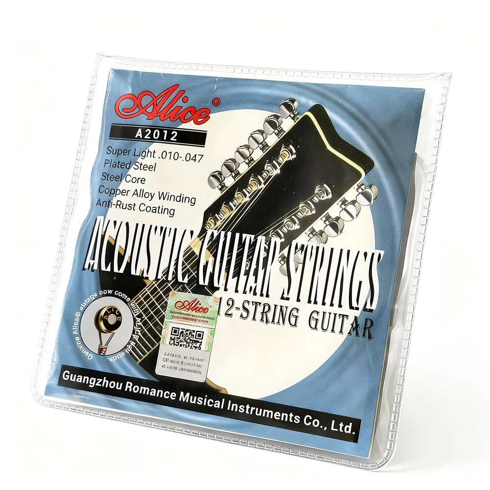 Super Light Acoustic Folk 12-String Guitar Strings with Anti-Rust Coating
