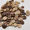50/100Pcs Natural Coconut Shell Button Dotted Line Two-Eyed Child Sweater Button 4