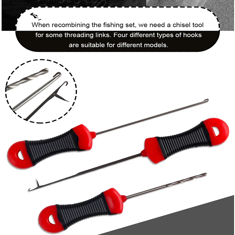 Description Picture 3 of item1pc Stainless Baiting Drill Stringer Needle Fishing Tools Carp Fishing Lead Core Rigs Making Tools Boilie Needle Set Kit Tool