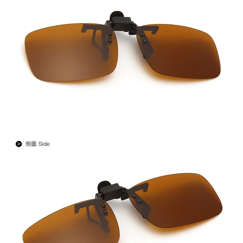 Sunglasses Clips Night Vision Clip on Flip up Anti Glare Polarized Lens