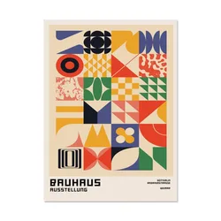 Black and White Modernism Canvas Print - Vintage Minimalist Bauhaus Wall Art - 40x60 (25)