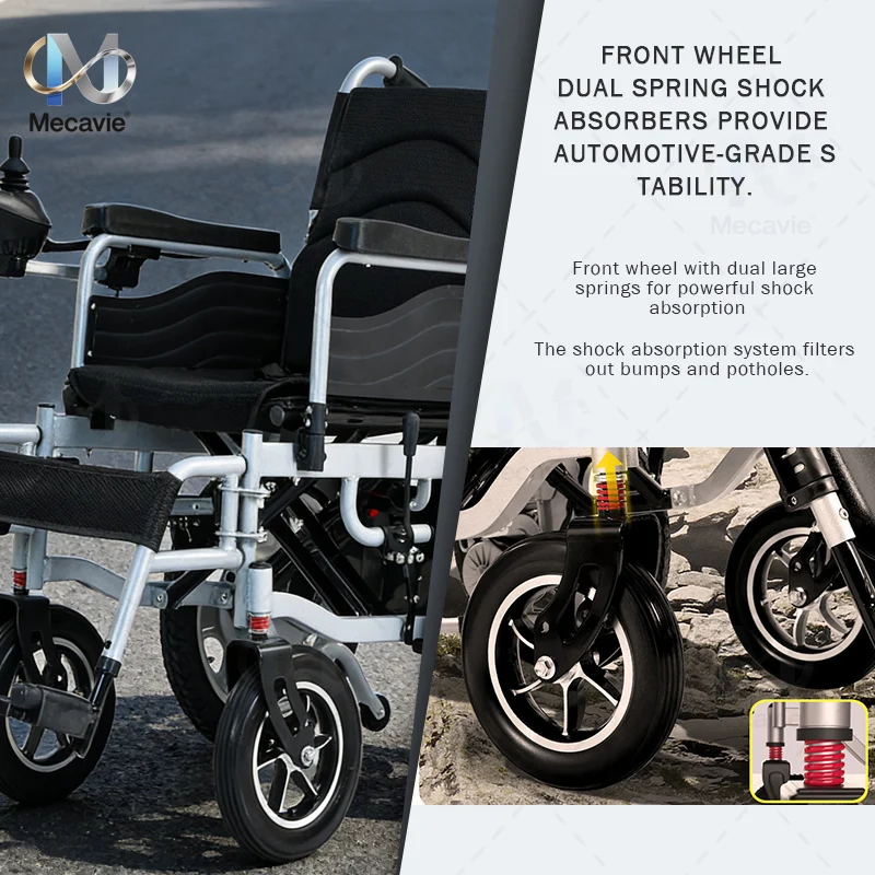 2026 NUOVI Arrivi Elettrico Pieghevole Sedia a Ruote Portatile di Tendenza Disabili Scooter Elettrico Sedia a Ruote Elettrica Walker Rollator - immagine 3