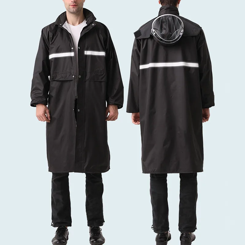Fashion Men Windbreaker Rain Poncho Adult Waterproof Thickened One