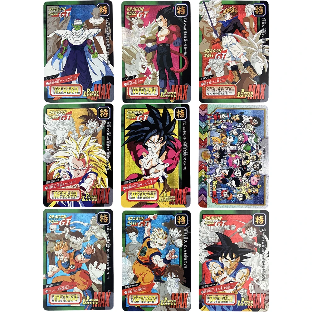 

9 шт./компл. флэш-карта «Драконий жемчуг» Super Saiyan Goku Gohan Vegeta Редкие флэш-карты для игр аниме карточки коллекционные карточки Подарочные игрушки