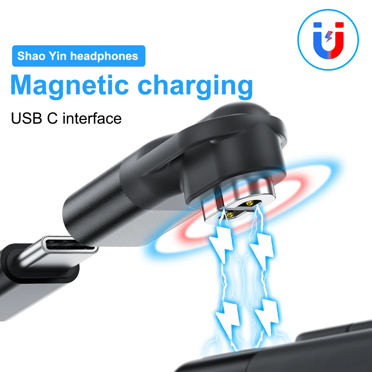 

Magnetic Charging Adapter 90 Degree Bending Bone Conduction Headphones Charger Adapter for After Shokz Aeropex AS800