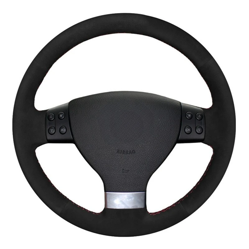 Coprivolanti Per Auto In Morbida Pelle Scamosciata Nera Per Volkswagen Vw Golf 5 (V) Golf Plus Passat Variant Tiguan Touran