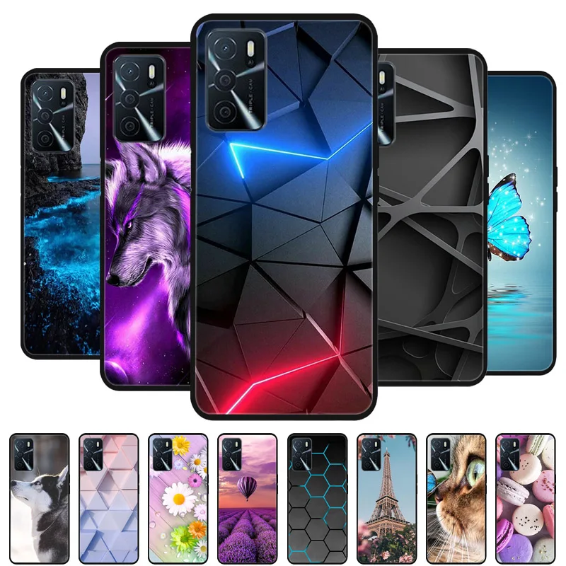 Per Oppo A54S Custodia Morbida Per Telefono Tpu Per Oppo A54S Cph2273 Cover In Silicone Per Coque Oppo A 54 S A54 S 6.52 "Nero Paraurti Fundas