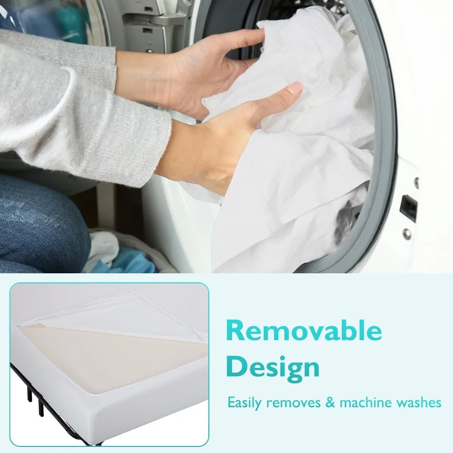 10 Inch Twin XL Mattress Medium Firm Gel Memory Foam Mattress White Bed in a Box CertiPURUS Certified Pressure Relief Cooling V