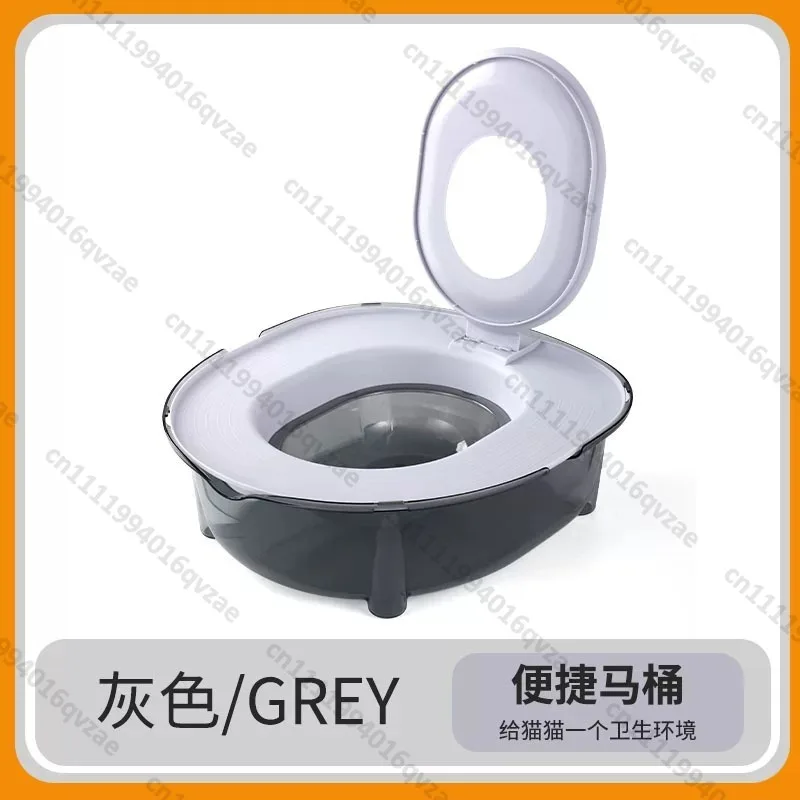 3.0 고양이 화장실 스쿼트 핏 트레이너 플러시 고양이 화장실 탈취제 및 방수 대형 고양이 배변함