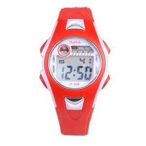Детские красные наручные часы для плавания для мальчиков и девочек спортивные цифровые часы для Кайда часы для вызова
