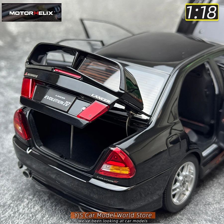 MOTORHELIX MH Diecast model 1:18 Mitsubishi Lancer Evolution IV 4 alloy car model sports car static decoration collection 