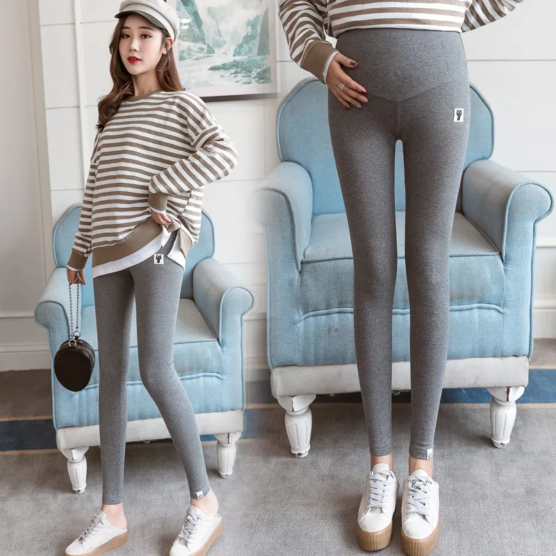 Low Waist Belly Cotton Maternity Skinny Legging Spring Casual Pencil Pants Clothes for Pregnant Women Autumn Pregnancy 6