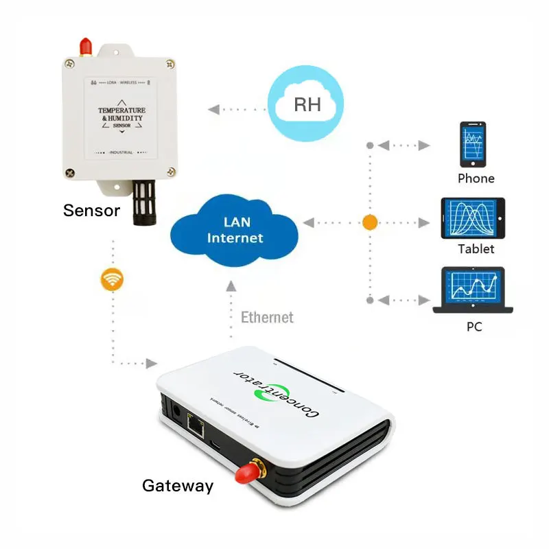 Wireless LoRa Humidity Sensor IoT Temperature Sensor for Remote Monitoring Temperature And Humidity